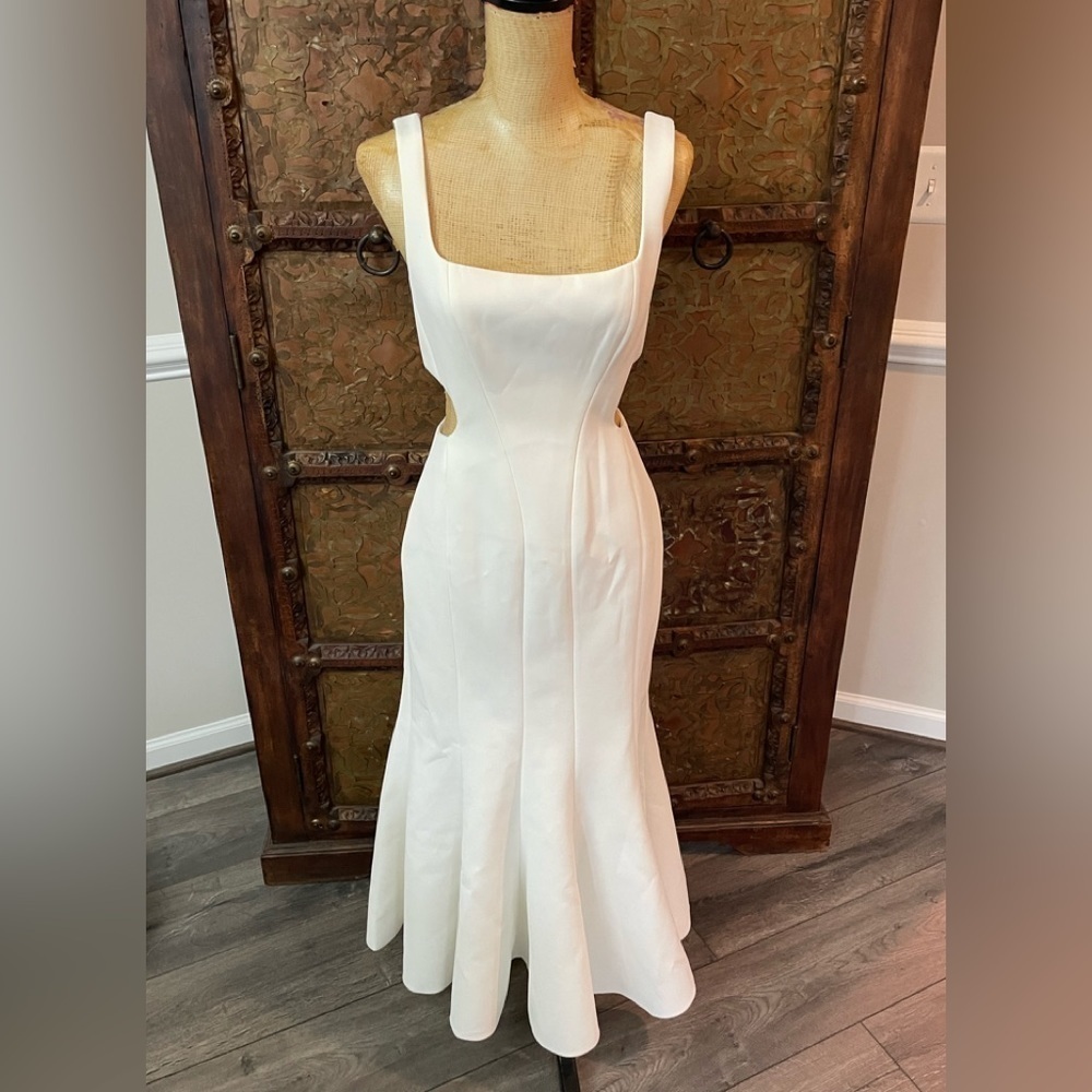 Acler White Midi Dress